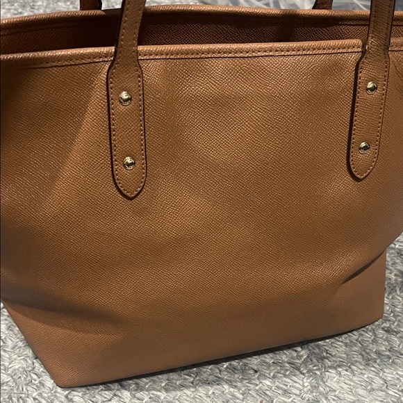 Coach Tan Leather Tote Bag - Picture 5 of 8